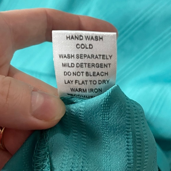 NWT JADE Melody Tam Teal Ruffle Blouse Size Small - Picture 7 of 8